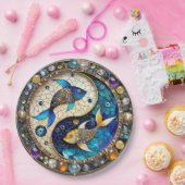 Zodiac - Vissen Vissen Yin en Yang Papieren Bordje (Feest)