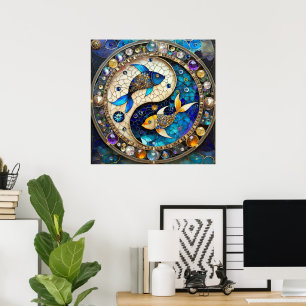 Zodiac - Vissen Vissen Yin en Yang Poster