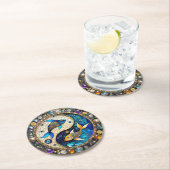 Zodiac - Vissen Vissen Yin en Yang Ronde Kartonnen Onderzetter (Insitu)