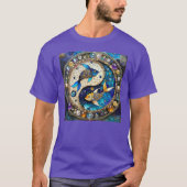 Zodiac - Vissen Vissen Yin en Yang T-shirt (Voorkant)