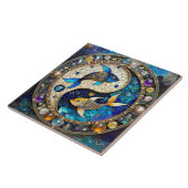 Zodiac - Vissen Vissen Yin en Yang Tegeltje (Zijkant)
