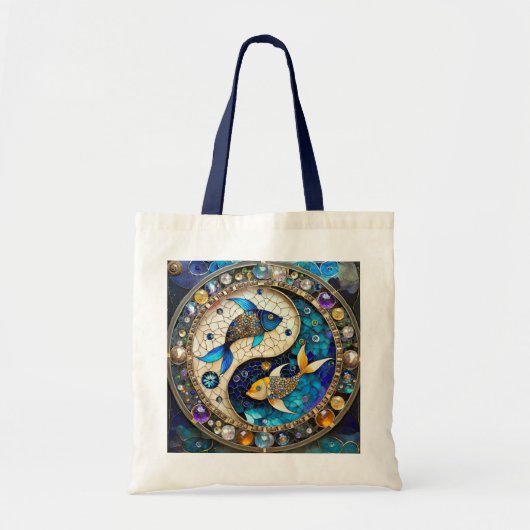 Zodiac - Vissen Vissen Yin en Yang Tote Bag (Voorkant)