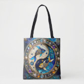 Zodiac - Vissen Vissen Yin en Yang Tote Bag (Voorkant)