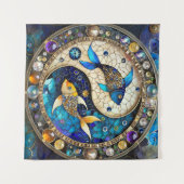 Zodiac - Vissen Vissen Yin en Yang Wandkleed (Voorkant (horizontaal))