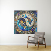 Zodiac - Vissen Vissen Yin en Yang Wandkleed (In Situ (horizontaal))