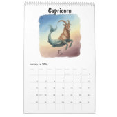 Zodiac Watercolor Art Astrological  Kalender (Jan 2026)