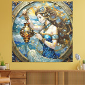 Zodiac - Waterman De Waterdrager Canvas Afdruk (Insitu (Woonkamer))