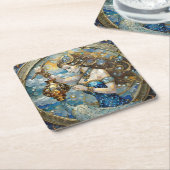 Zodiac - Waterman De Waterdrager Kartonnen Onderzetters (Schuin)