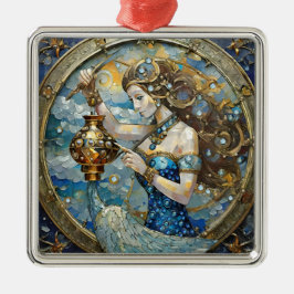 Zodiac - Waterman De Waterdrager Metalen Ornament