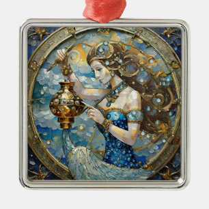 Zodiac - Waterman De Waterdrager Metalen Ornament
