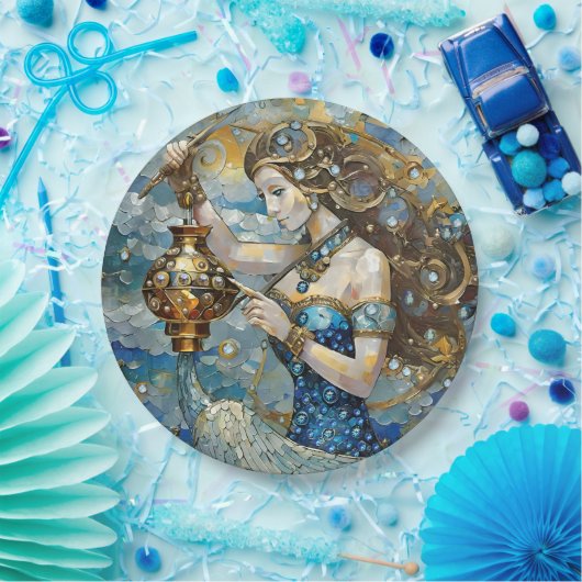Zodiac - Waterman De Waterdrager Papieren Bordje (Feest)