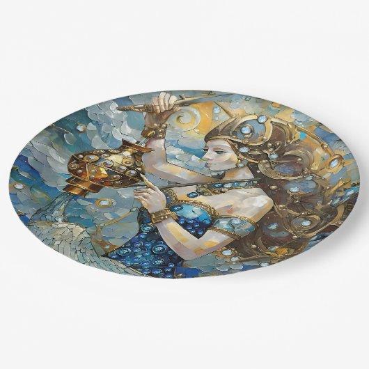 Zodiac - Waterman De Waterdrager Papieren Bordje (Gekanteld)