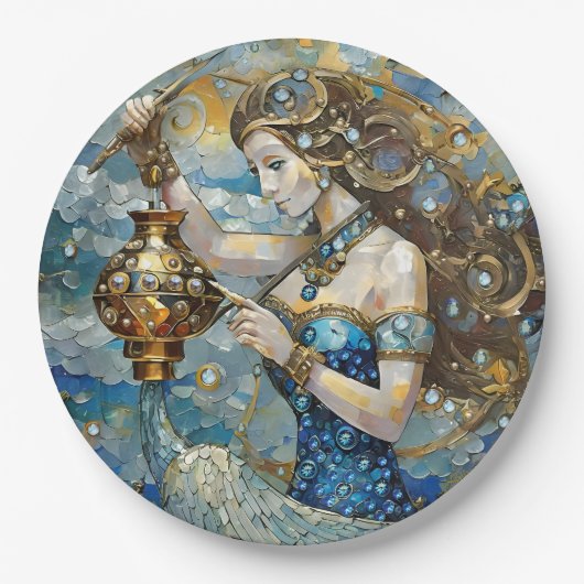 Zodiac - Waterman De Waterdrager Papieren Bordje (Voorkant)