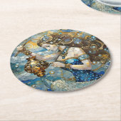 Zodiac - Waterman De Waterdrager Ronde Kartonnen Onderzetter (Gebogen)