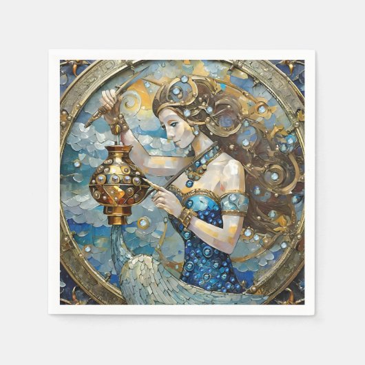 Zodiac - Waterman De Waterdrager Servet (Voorkant)