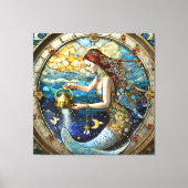 Zodiac - Waterman De Waterdrager Zeemeermin Canvas Afdruk (Voorkant)
