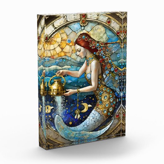 Zodiac - Waterman De Waterdrager Zeemeermin Fotoblokken (Links)