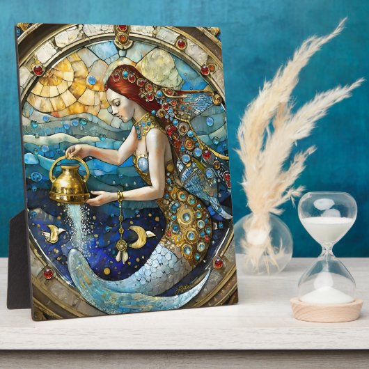 Zodiac - Waterman De Waterdrager Zeemeermin Fotoplaat (Zijkant)