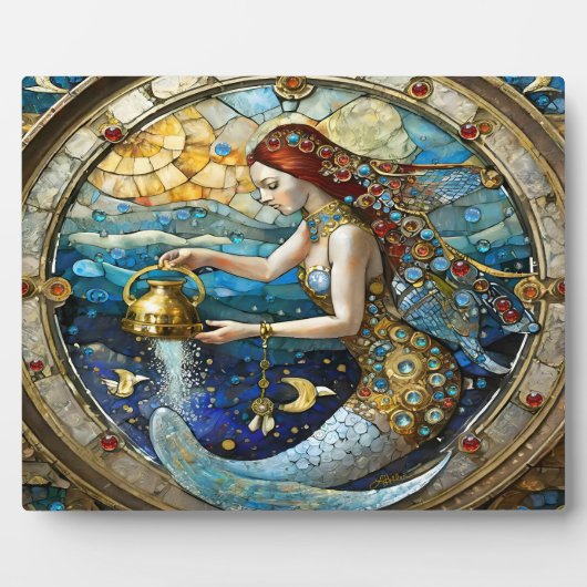 Zodiac - Waterman De Waterdrager Zeemeermin Fotoplaat (Voorkant)