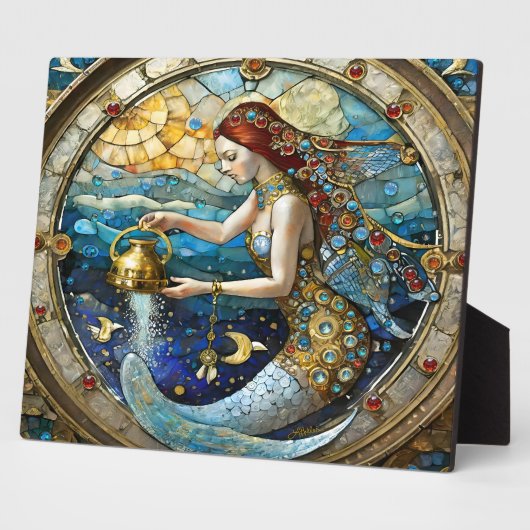Zodiac - Waterman De Waterdrager Zeemeermin Fotoplaat (Zijkant)