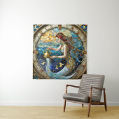 Zodiac - Waterman De Waterdrager Zeemeermin Wandkleed (In situ)