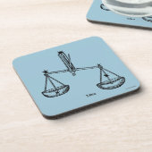 Zodiac: Weegblad 1482 Drankjes Onderzetter (Linkerzijde)