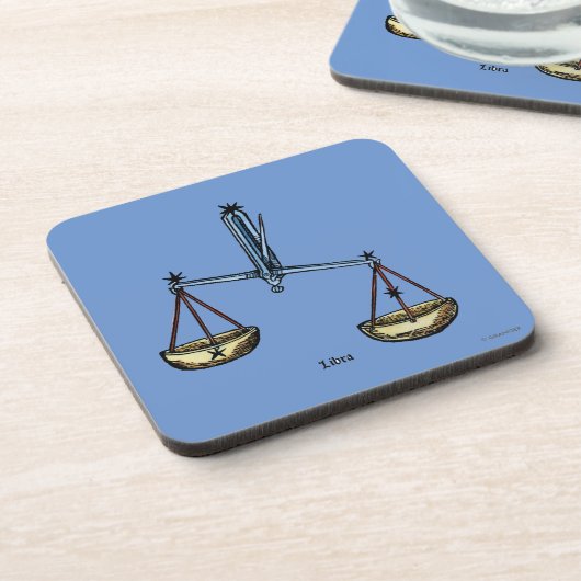 Zodiac: Weegblad in kleur Onderzetter (Linkerzijde)