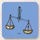 Zodiac: Weegblad in kleur Onderzetter (Voorkant)