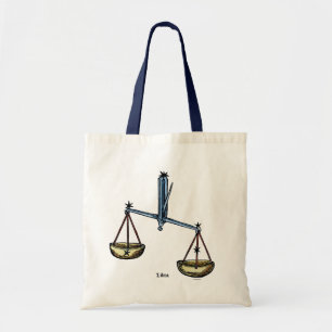 Zodiac: Weegblad in kleur Tote Bag