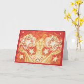 Zodiac Weegschaal wenskaart Kaart (Gele Bloem)