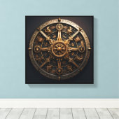 Zodiac Wheel Art Canvas (Insitu (Houten vloer))