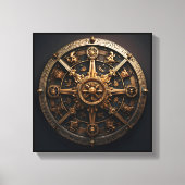 Zodiac Wheel Art Canvas (Voorkant)