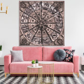 Zodiac Wheel Canvas Afdruk (Insitu (Woonkamer))