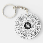  Zodiac Wheel Hemelse Kaart Sleutelhanger (Voorkant)