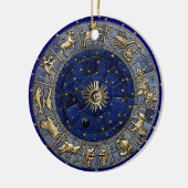 Zodiac Wheel Keramisch Ornament (Links)