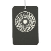 Zodiac Wheel met zon en astrologie symbolen Luchtverfrisser (Voorkant)