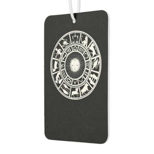 Zodiac Wheel met zon en astrologie symbolen Luchtverfrisser (Links)