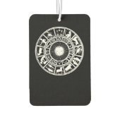 Zodiac Wheel met zon en astrologie symbolen Luchtverfrisser (Achterkant)