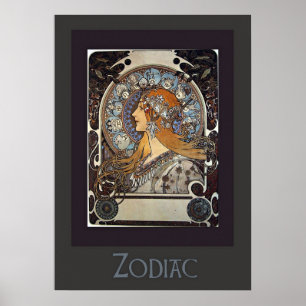 Zodiac Woman by Alphonse Mucha – Vintage Art Poster
