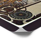 Zodiac Woman van Alphonse Mucha - kunst Poster (Hoek)