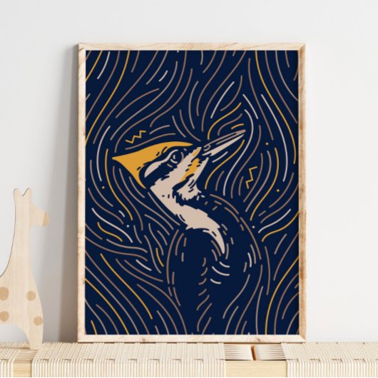 Zodiac Woodpecker Animal Print | Woodpecker Print