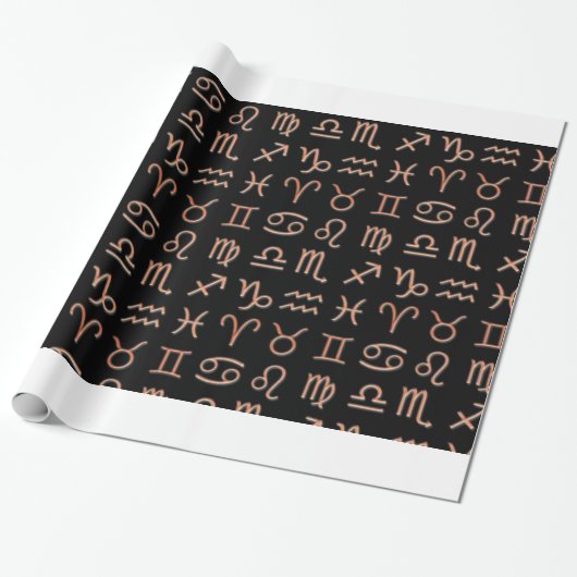 Zodiac Wrapping Paper Cadeaupapier (Uitgerold)