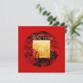 Zodiac Yin Yang Bamboe Chinees Varkensjaar SqFCI Save The Date (Staand voorkant)