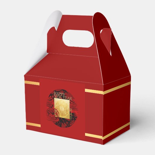 Zodiac Yin Yang Bamboo Chinese Rat Jaar 2020 Gable Bedankdoosjes (Achterkant)