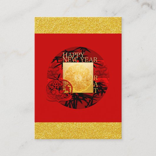 Zodiac Yin Yang Bamboo Chinese Rat Year 2020 Enc C Informatiekaartje (Voorkant)