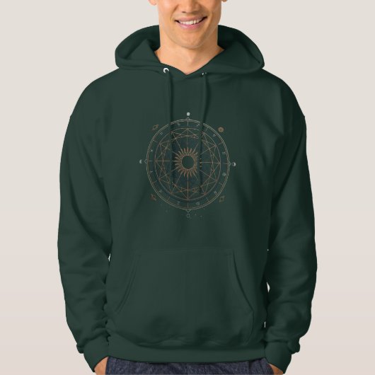 Zodiac Zon Astrologie Mandala Hoodie (Voorkant)