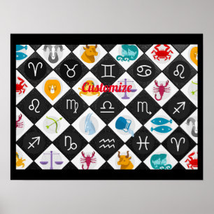 Zodiac Zon teken Astrologie Kalender Thunder_Cove  Poster