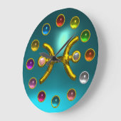 ZODIACAL VISSEN VAN HET TEKEN DRUKTEN 3D GROTE KLOK (Hoek)