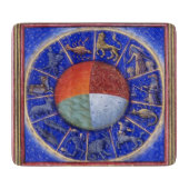 ZODIACELE SIGNALEN MET VIER ELEMENTEN SNIJPLANK (Voorkant)