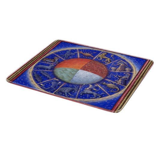 ZODIACELE SIGNALEN MET VIER ELEMENTEN SNIJPLANK (Hoek)